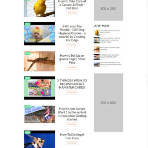 Pets Care Video Site